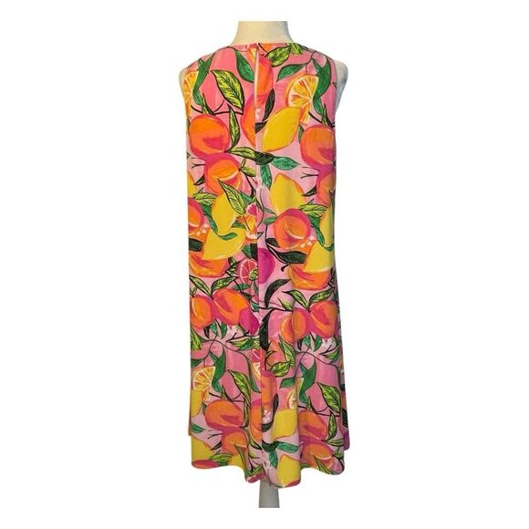 Pappagallo Tropical Pink Gwen Peachy Keen Print Shift Mini Dress M - Picture 5 of 10